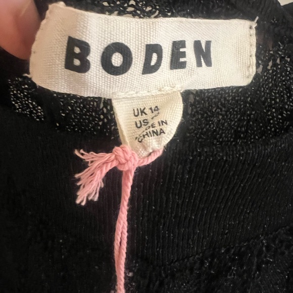 Boden Black Knit Sheer Resort Pants NWT Size 10 Beach Cover Up Wide Leg - Picture 5 of 12